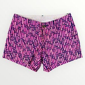 LILLY PULITZER Callahan Short Womens Pink/Blue Striped Lightweight Mini Shorts
